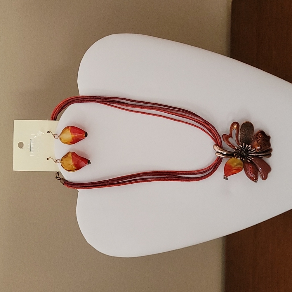 Tropical Necklace and Earring Set